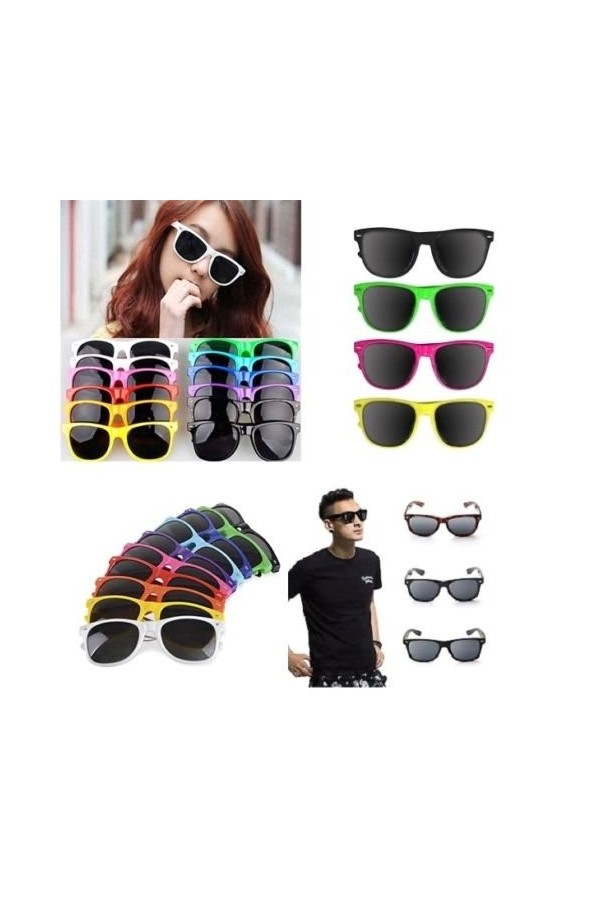 Boolavard TM Lunettes de Soleil nerd Lunettes rétro Art.4026 Teinte blanche 