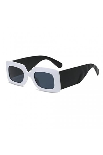 Long Keeper Classic Unisex Lunette de Soleil pour Homme Femme Retro Carré Cadre Lunette Vintage Rectangulaire Protection UV40