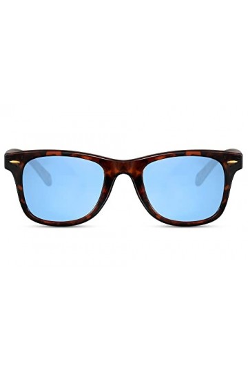 Cheapass Lunettes de soleil Femmes Hommes Plastique Attrayant Bleu Rectangulaire Rétro Style Protection UV400