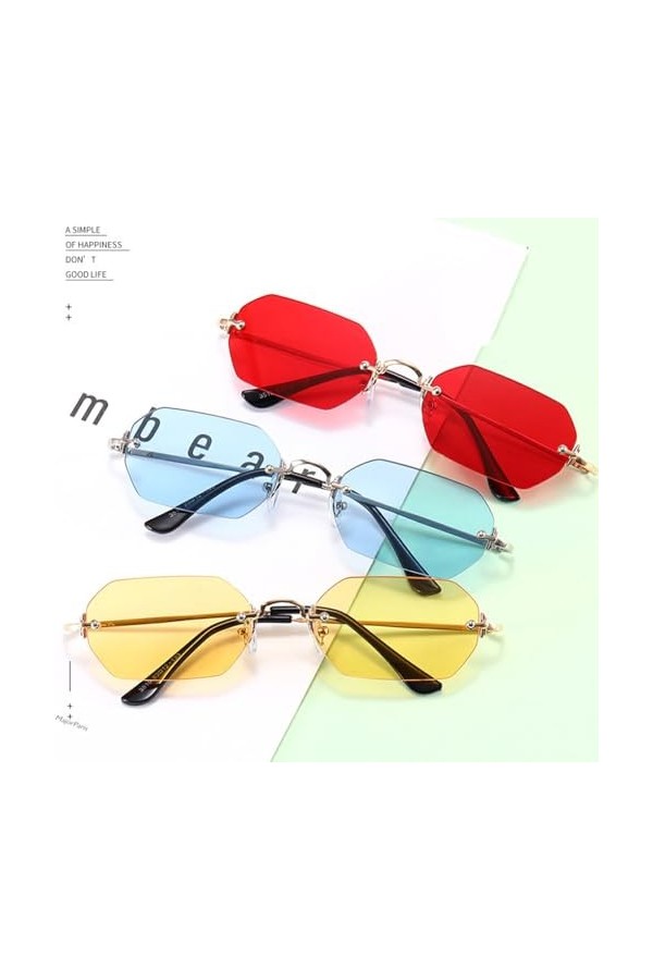 yuwqqoajv Lunettes de soleil tendance pour femmes, indéformables, longue durée de vie, protection rectangulaire, lunettes de 