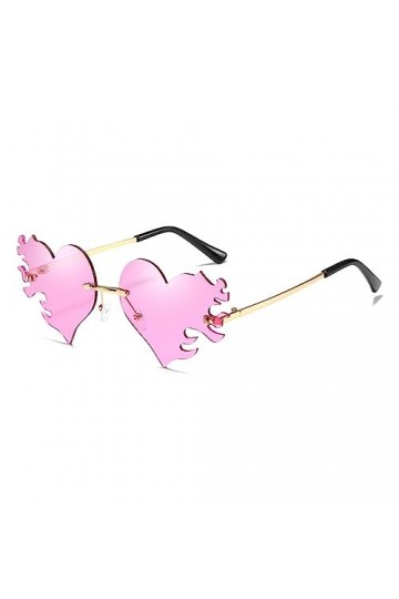 vreplrse Lunettes de Soleil à la Mode Love Heart pour Femmes et Hommes Cadre léger PC Lunettes de Soleil Hommes Lunettes de S