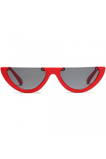 Lunettes de soleil rétro tendance pour femme avec demi-monture triangulaire sans monture - Lunettes de soleil polarisées UV p