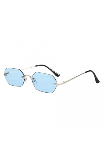 yuwqqoajv Lunettes de soleil tendance pour femmes, indéformables, longue durée de vie, protection rectangulaire claire, lunet