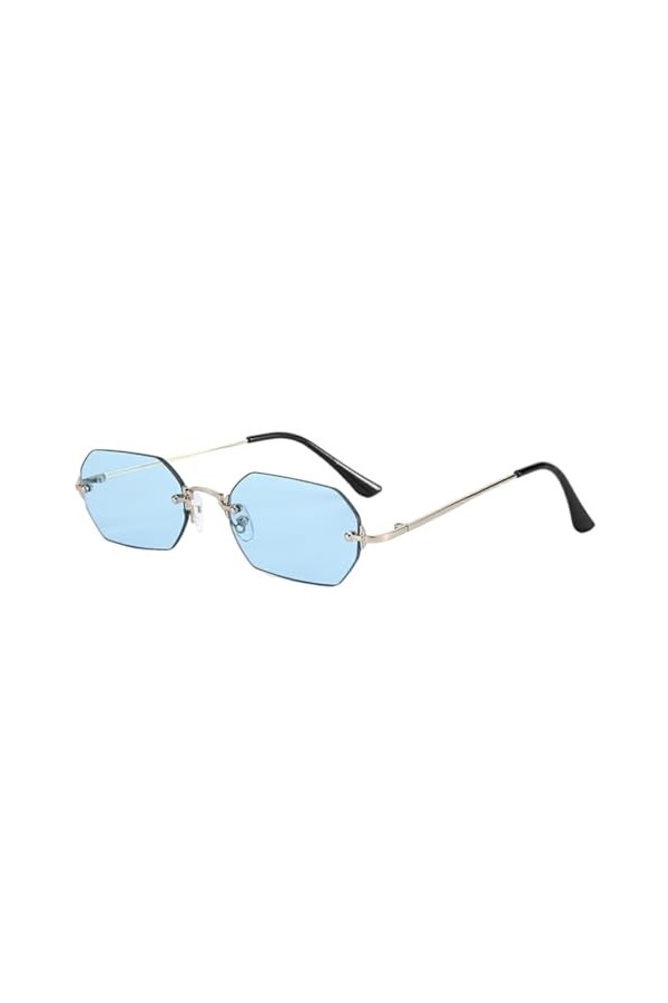 yuwqqoajv Lunettes de soleil tendance pour femmes, indéformables, longue durée de vie, protection rectangulaire claire, lunet