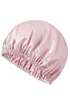 Mommesilk Bonnet de sommeil en soie pour femme - Élastique réglable - 22 momme - En pure soie de mûrier - Marron - Taille Uni