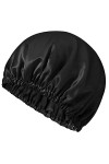 Mommesilk Bonnet de sommeil en soie pour femme - Élastique réglable - 22 momme - En pure soie de mûrier - Marron - Taille Uni