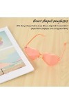 Oikabio 90S Lunettes Vintage De La Mode Grandes Femmes Dame Filles Surdimensionnées Lunettes De Soleil en De Coeur Lunettes d