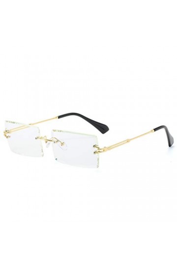 geneic Lunettes de soleil carrées sans monture pour homme et femme