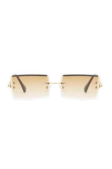 geneic Lunettes de soleil carrées sans monture pour homme et femme