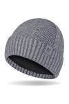 HASAGEI Bonnet en Tricot Thermique pour Homme et Femme avec Doublure Chaude en Polaire - Bonnet dhiver Moderne Doux et élast