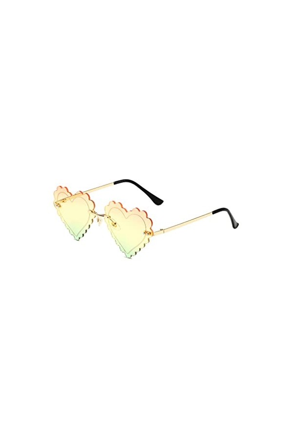 WUUISDNX Femmes coeur lunettes de soleil randonnée en plein air Camping Costume Cosplay lunettes de Protection fête lunettes 