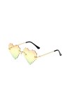 WUUISDNX Femmes coeur lunettes de soleil randonnée en plein air Camping Costume Cosplay lunettes de Protection fête lunettes 
