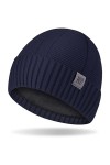 HASAGEI Bonnet en Tricot Thermique pour Homme et Femme avec Doublure Chaude en Polaire - Bonnet dhiver Moderne Doux et élast