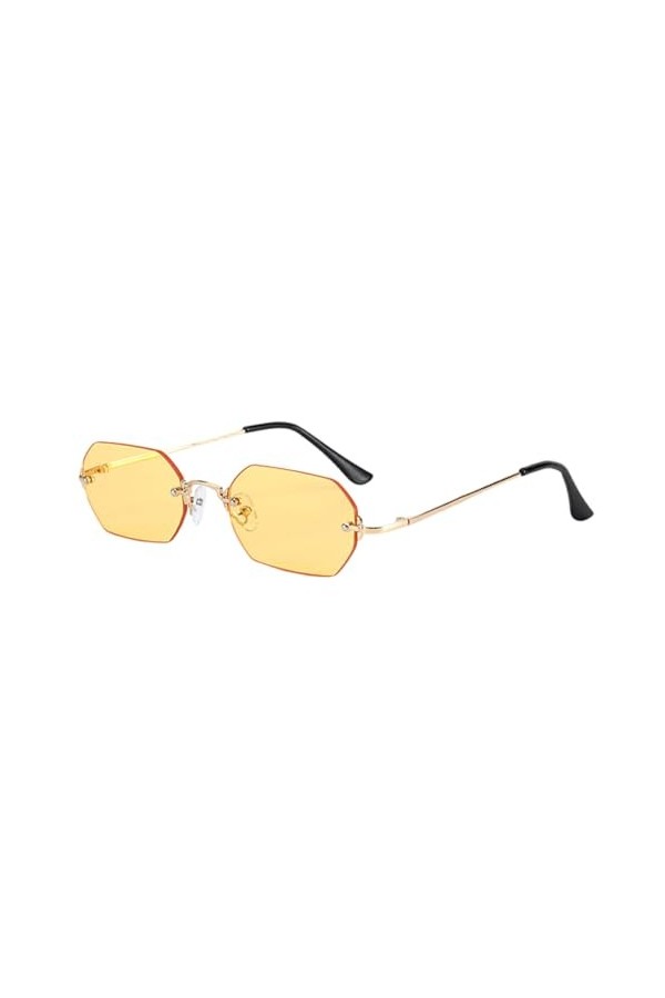 eexuujkl Lunettes de soleil pour femmes, coussinet nasal souple, branches élastiques pour ajustement, lunettes de soleil rect