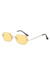 eexuujkl Lunettes de soleil pour femmes, coussinet nasal souple, branches élastiques pour ajustement, lunettes de soleil rect
