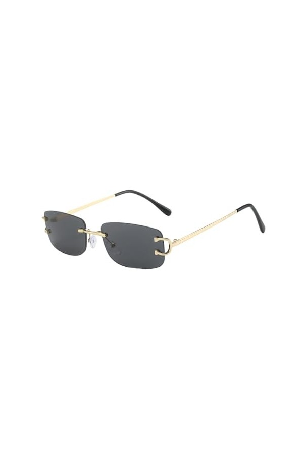 WUUISDNX Lunettes de soleil confortables à porter pour femmes, élégantes et résistantes, rectangulaires, classiques, 400, Bla