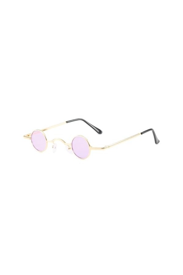 Lunettes de soleil rondes punk rétro pour hommes et femmes, petite monture, style hip-hop, mode, décoration dété, lunettes v