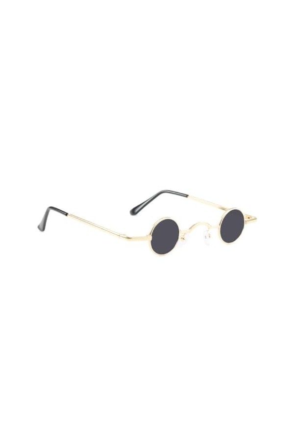 Lunettes de soleil rondes punk rétro pour hommes et femmes, petite monture, style hip-hop, mode, décoration dété, lunettes v