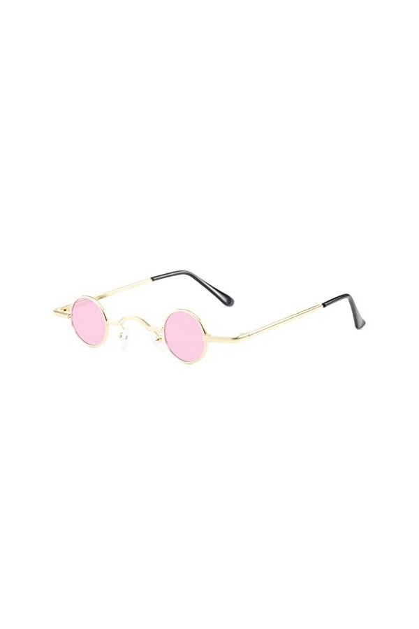 Lunettes de soleil rondes punk rétro pour hommes et femmes, petite monture, style hip-hop, mode, décoration dété, lunettes v