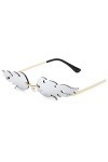 TOSSPER Lunettes De Soleil Flamme Femmes Hommes Rimless Lunettes De Soleil Lunettes Vague Affinez Lunettes De Soleil