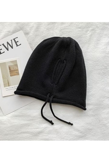 Bysonglezai Knit Chapeaux Casquettes Bonnets Bonnet Tricoté Hiver Plus Velours Chaud Chapeau De Laine pour Femmes All-Match C