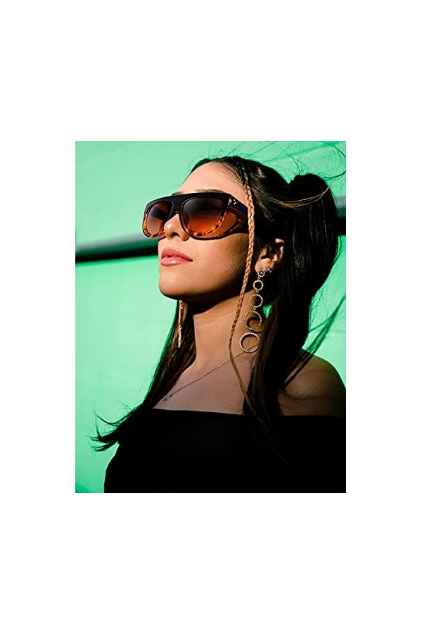 GQUEEN Lunettes de soleil Femmes Grandes Oversized Carré Retro Vintage Shades MOS9