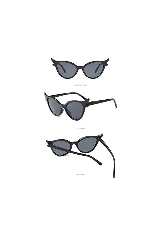 Lunettes de soleil vintage pour femme - Lunettes de soleil classiques - Verres sans cadre - Vision claire - Confortable - Hau