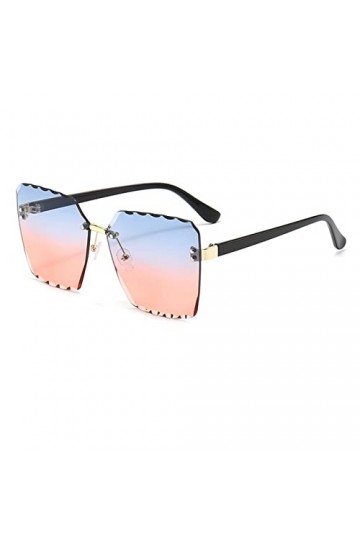 Dorjuli Y2K Punk Lunettes de soleil tendance surdimensionnées Lunettes de soleil sans monture Lunettes de soleil amusantes Lu