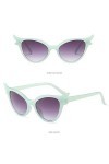 Lunettes de soleil vintage pour femme - Lunettes de soleil classiques - Verres sans cadre - Vision claire - Confortable - Hau