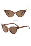Lunettes de soleil vintage pour femme - Lunettes de soleil classiques - Verres sans cadre - Vision claire - Confortable - Hau