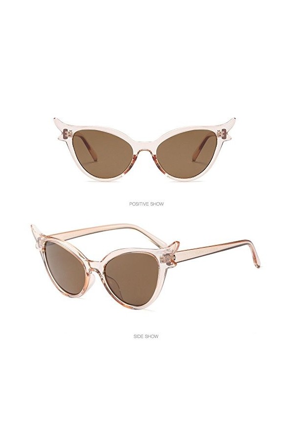Lunettes de soleil vintage pour femme - Lunettes de soleil classiques - Verres sans cadre - Vision claire - Confortable - Hau