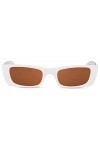 Cheapass Lunettes de Soleil Grosse Monture Marron Tortue Rétro Rectangulaire Élégante avec Verres Marron pour Femmes Protecti