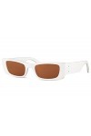 Cheapass Lunettes de Soleil Grosse Monture Marron Tortue Rétro Rectangulaire Élégante avec Verres Marron pour Femmes Protecti