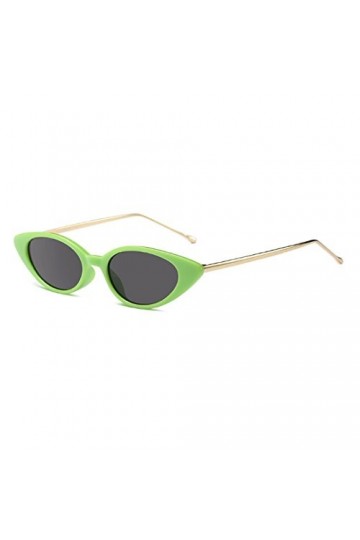 Inlefen Rétro petit modèle vintage ovale de mod de lunettes de soleil doeil de chat ovale pour des femmes