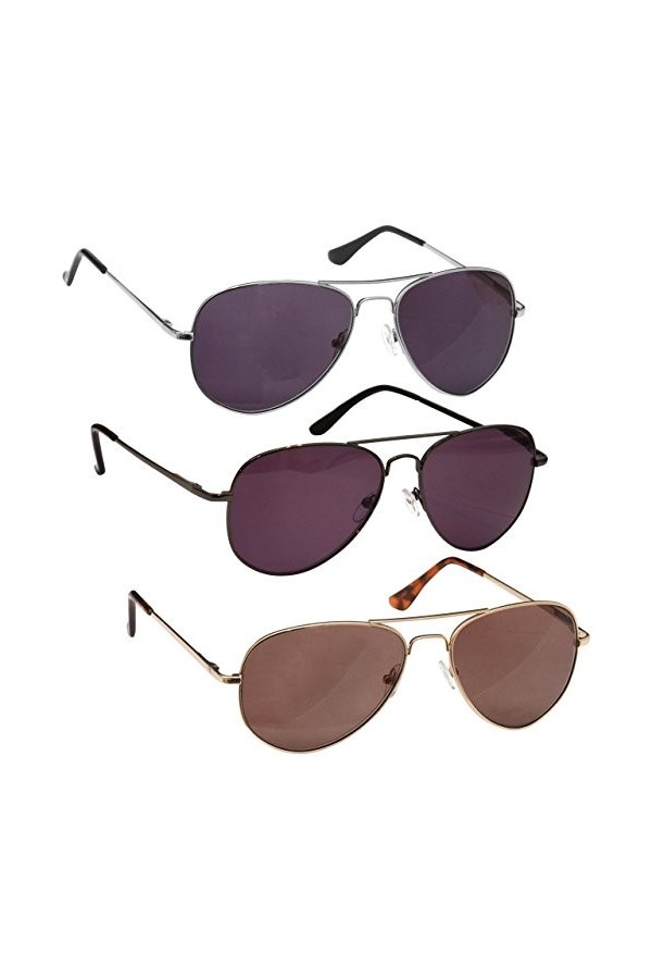 The Reading Glasses Lunettes de Lecture Argent Or Gun Métal Gris + Lecteurs Soleil Valeur Pack 3 Hommes/Femmes SSs8-897 +3,50