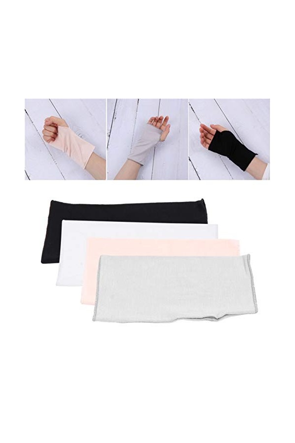 SUPVOX 4 paires de gants de protection uv en coton lunettes de soleil courtes gants sans doigts gants de conduite pour les ac