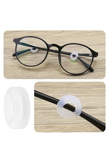 OTOTEC Retenue de Manchon de Lunettes en Silicone Rond Confort Support Anti-dérapant pour Pinces à Oreilles pour Lunettes de 