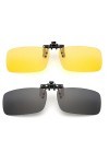Clip polaris¨¦ sur relevable Lunettes de conduite vision nocturne len UV400 lunettes de soleil pour hommes femmes conduite ra