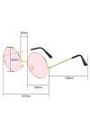 Nuonove Lunettes de soleil hippie - Lunettes de soleil rondes - Style années 60 - Lunettes de soleil rondes colorées - 2 pièc