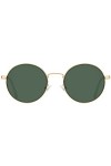 H HELMUT JUST Lunettes de Soleil Femme Homme Ronde Vintage Verres Vert Protection UV400 Anti UVA UVB