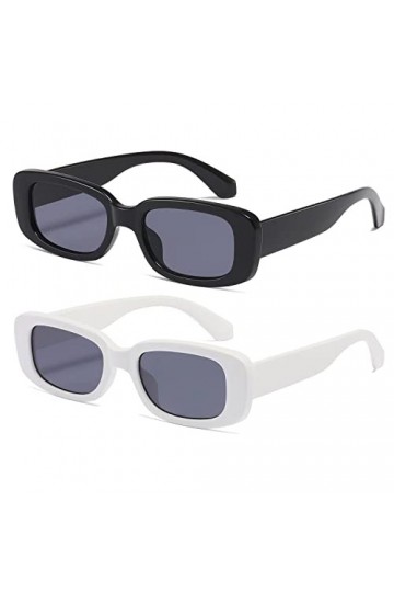 kimorn Rectangulaire Lunettes de Soleil pour Femmes Hommes Tendance Rétro Mode Lunettes 90s Vintage UV 400 Protection Carré 