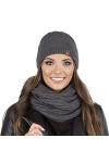 VIVISENCE Ensemble Bonnet + Cache-Cou 7017Kmpl, Gris Foncé,UNI