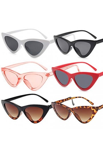 VINFUTUR 6pcs Oeil de Chat Lunettes, Rétro Triangulaire Cateye Lunettes Style Mode pour les Femmes Filles