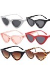 VINFUTUR 6pcs Oeil de Chat Lunettes, Rétro Triangulaire Cateye Lunettes Style Mode pour les Femmes Filles