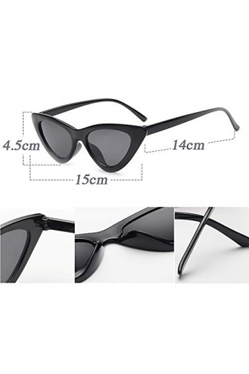 VINFUTUR 6pcs Oeil de Chat Lunettes, Rétro Triangulaire Cateye Lunettes Style Mode pour les Femmes Filles