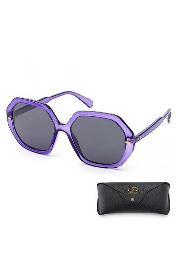 QQDDOSS Lunettes De Soleil Femme Homme Polygonales Surdimensionnées Mode Heptagon Lunettes De Soleil Femme Polarisées Tendanc