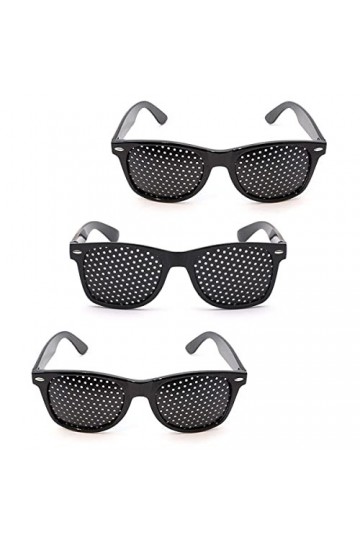 XiXiRan Lunettes Sténopéïques, 3 Pièces Sténopéïques Lunettes, Mode Petit Trou Lunettes, Unisex Lunettes Sténopéïques, Lunett