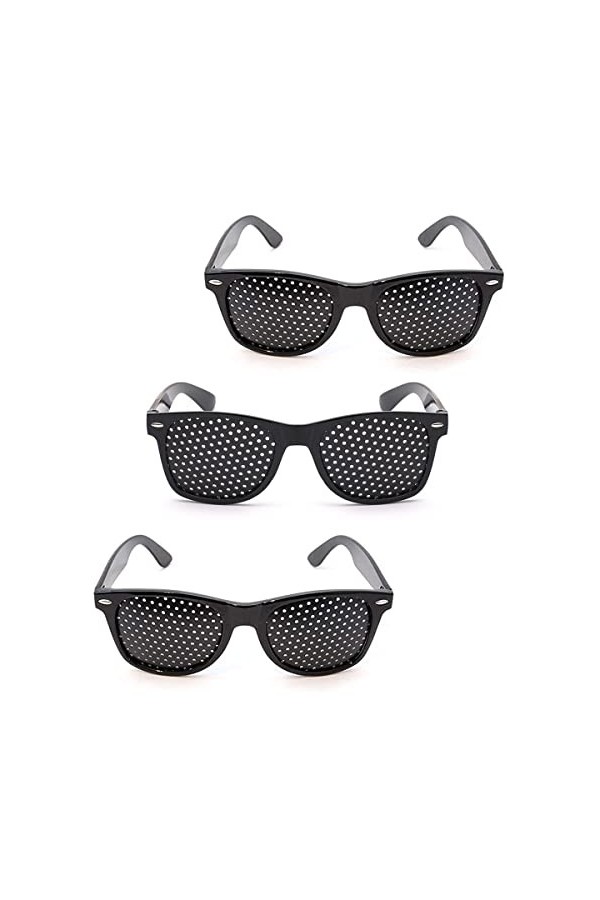 XiXiRan Lunettes Sténopéïques, 3 Pièces Sténopéïques Lunettes, Mode Petit Trou Lunettes, Unisex Lunettes Sténopéïques, Lunett