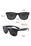 XiXiRan Lunettes Sténopéïques, 3 Pièces Sténopéïques Lunettes, Mode Petit Trou Lunettes, Unisex Lunettes Sténopéïques, Lunett