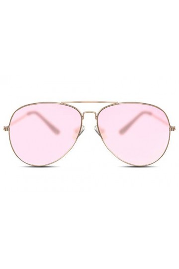 Cheapass Lunettes de Soleil Pilote Lunettes dorées en Métal Verres oranges-jaunes dégradés translucides Femmes